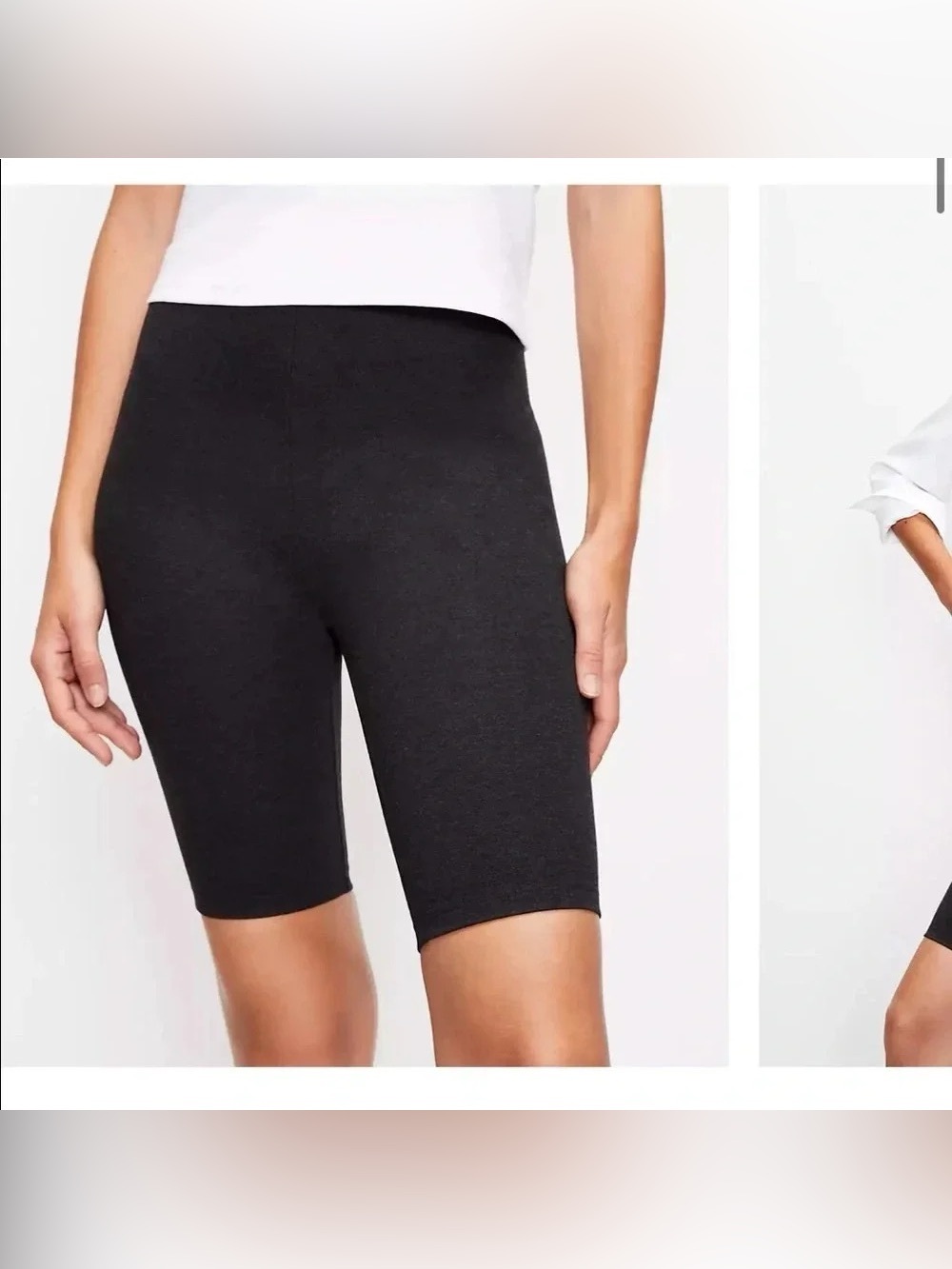 LOFT NWT Charcoal Compression Shorts